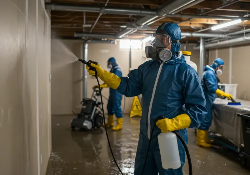 Basement Sanitization and Antimicrobial Treatment process in Black Mountain, NC